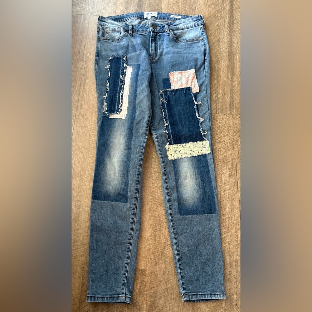 William Rast Dashing Collage Patch Perfect Skinny Jean